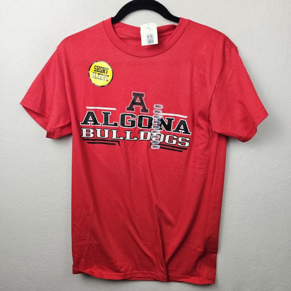 Hanes Shirt Men's Size Small Red A Algona Bulldogs T-Shirt NWT